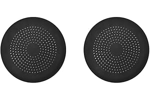 AEUEZXX Abflusssieb Silikon, 2 Stück Abflusssieb Dusche, Abfluss Haarfänger mit Saugnäpfen, Haarsieb Dusche, Abfluss Sieb Sink Strainer, für Küche, Dusche, Badewanne(Schwarz)