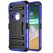 Produktbild MoKo iPhone X Hülle - [Heavy Duty Serie] Outdoor Rugged Armor stoßfest Handy Schutzhülle Schale Hart PC Rückdeckel mit Gürtelclip und Standfunktion für Apple iPhone X / iPhone 10 Smartphone, Blau