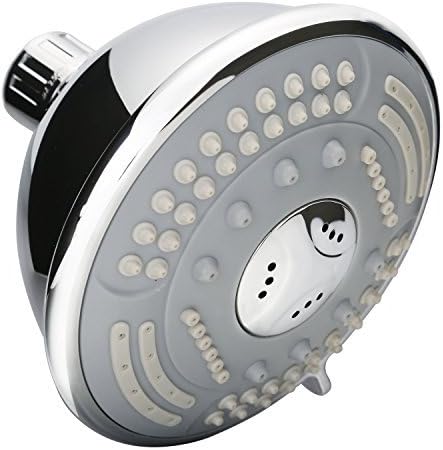 ZhenDe Vintage Bathroom Wall-Mount 5-function Showerhead High Pressure Message Adjustable Brass Ball Fixed Shower Head Polished Chrome