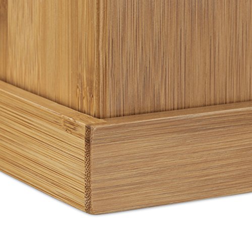 Relaxdays Bad-Accessoires-Set 4-teilig, Bambus, Zahnbürstenhalter, Seifenspender, Seifenablage, Behälter,natur - 6