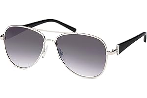 styleBREAKER Damen Pilotenbrille mit getönten Gläsern, Sonnenbrille mit lackierten Bügeln und Strassstein 09020053