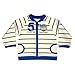 Maison Bebe Baby Boy's Cardigan White/Blue 6-9 Months