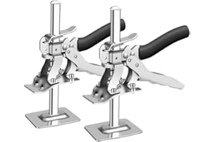 AONUILY Labor-Saving Arm Handheld Jack Tool, Tile Lifting Adjuster Drywall Lifts Jack Door Board Lifter Height Regulator Clamps (2)