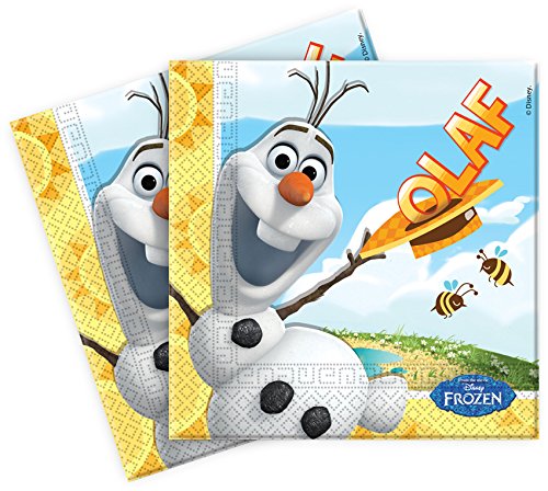 Disney Frozen Papier Servietten, 20 Stück mit Sommer Olaf