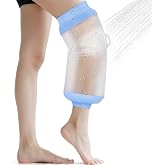 ANOMM Reusable Cast Protector for Adult, Knee Model | Waterproof Soft Silicone Comfortable Shower Bag Reusable Airtight Bag f