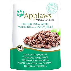 Applaws Katze, Thunfisch mit Makrele in Gelee, Nassfutter, Beutel, 16er Pack (16 x 70 g)