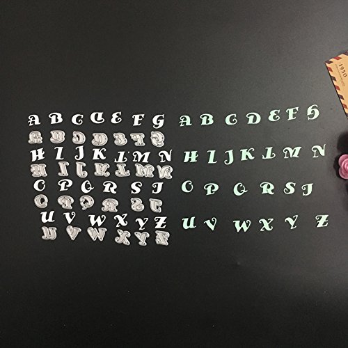 Demiawaking Schön Baum Form Stanzschablonen Metall Schneiden Schablonen für DIY Scrapbooking Album, Alphabet Buchstabe A-Z Schneiden Schablonen Papier Karten Sammelalbum Dekor (9) - 5