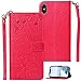 Produktbild Hülle für iPhone Xs Max, Cover Brieftasche Case mit KunstLeder Geschäftshülle Flip Wallet Schutz-Hülle mit Kartenfach Kredit Karten Geldklammer Hülle Etui im Feuerwerk und Elefant für iPhone Xs Max