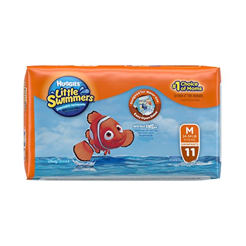 Huggies Little Swimmers Disposable Swim Nappies - Size 5, 2 x Packs of 11 (22 Nappies)