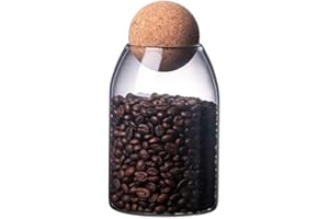 LA LLARETA Barattoli di Conservazione in Vetro, Barattolo Caramelle ​Trasparenti, barattoli Vetro Ermetici, con Sughero, Cucina Contenitori Alimentari per Spezie, Zucchero, Caffè, Biscotti (750ml/26oz)