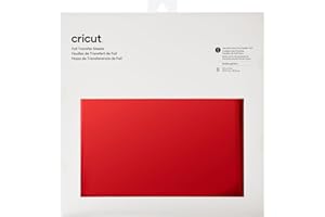 Cricut Red | 30.5cm x 30.5cm (12" x 12") | 8 Sheets | for use Cutting Machines. Requires Foil Transfer Tool, 2008721