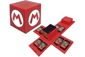 BAYINBROOK Porta Schede per Nintendo Switch – Custodia Compatta da 16 Giochi (5,7 cm) – Design Carino e Portatile – Ideale per Viaggi – Accessorio Gamer e Protezione Schede (M RED)