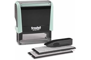 Trodat Printy 4913 Tampon auto-encreur Vert pastel 5 lignes Noir 58 x 22 mm