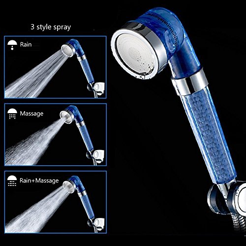 efluky Filtration Handheld- Duschkopf Universal-duschen Bestandteile mit Edelstahlschlauch 3-Way Spray Handdusche Hochdruck-Wasser-Einsparung (Duschkopf + Schlauch) - 5