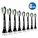 Produktbild Kompatible Philips Sonicare zahnbürstenaufsatz,für sonicare bürstenköpfe DiamondClean aufsätze,Passen auf jede Sonicare Zahnbürste - 8 Pack,Schwarz.