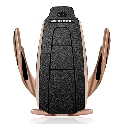 CETECK Handyhalter fürs Auto Handyhalterung Lüftung, automatische-klemmung Qi Drahtloses Ladegerät Air Vent Phone Holder für iPhone Samsung, Huawei, Smartphone (Roségold)
