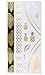 TAFLY Gold Butterfly Tattoos Bracelets DIY Body Art Flash Temporary Tattoos Stickers 6 Sheets