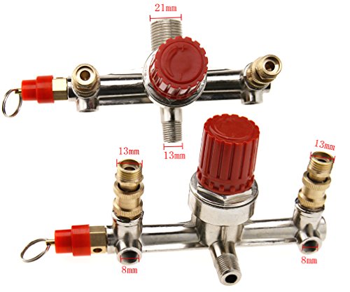 Für Druckluft Doppeln Druckwächter Druckregler Halter Kompressor Einstellbar - 3