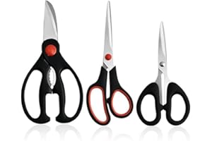 DEZP DEZ 3 PCS tijeras cocina tijeras cocina arcos tijeras arcos tijeras cocina 3 claveles tijeras de cocina profesionales tijeras acero inoxidable