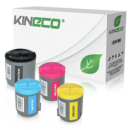 4 Toner kompatibel zu Samsung CLP-300, CLP300N, CLX-2160N, CLX-3160FN, CLX-2100 Series - CLP-P300A/ELS - Schwarz 2.000 Seiten, Color 1.000 Seiten