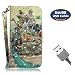 Produktbild Huawei Honor 8X Handyhülle,Aireratze Huawei Honor 8X Hülle Leder Flip Wallet Cover in Book Style Stand Case Card Slot Leder Tasche Case Karteneinschub TPU Innen 2 Combo Separate Karteneinschub und Magnetverschluß Kratzfestes und Schmutzunempfindliches Schutz Handy [3D Tech Surface] Ultra Smooth Surface Hülle für Huawei Honor 8X -Tierwelt (+ Free USB Cable)
