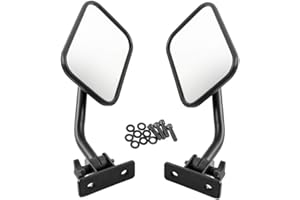 Carrfan Espejos Laterales Vista de la Puerta Espejo Retrovisor Espejos Rectangulares 4x4 Espejo Todo Terreno Apertura Rápida Ajuste para Jeep Wrangler