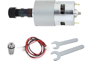Hopbucan DC Motor CNC 775 Spindle Motor 100W 12-24VDC 20000RMP + ER11 Collet for DIY Mini CNC 3018 3018Pro 3018Pro-Max 3018Pro-N