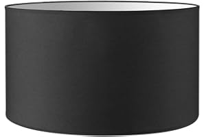 HOME SWEET HOME COLLECTION Home Sweet Home Moderno Paralume Bling | cilindro | 40/40/22cm | Nero | Paralume in tessuto di cotone | per attacco lampadina E27 | testato RoHS | per lampada da terra, lampada da parete