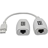 SinLoon USB over RJ45 RJ45 Cat Extension Cable USB 2.0 to RJ45 LAN Extension Adapter over Cat5 Cat5e Cat6 Cable USB to RJ45 A