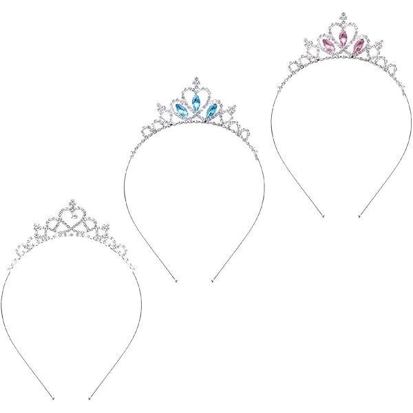1Pezzi Bambino Diadema di Cristallo,Principessa Corona con Cristalli Copricapo,Diadema da Principessa in Cristallo,Capelli Fatti a Mano Regalo per 2-14 Anni per Cosplay Compleanno Regalo per Feste