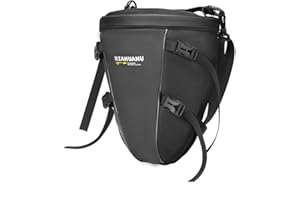 Gutriff Borsa da Serbatoio da Moto per Sedile Posteriore in PVC, Borsa Portaoggetti a Spalla con Tracolla di Grande Capienza per Moto, Ciclismo e Sport