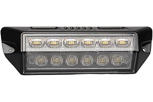 Hooma Luz Led Exterior Caravana 12V Luz Blanca/Luz Amarilla Luz LED Exterior Autocaravana IP67 Impermeable 2160LM Luces Led para Toldo Furgoneta Camper (Carcasa negra - Luz blanca/Luz amarilla)