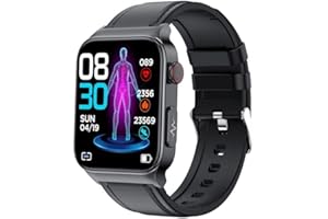 NITEBEAM E500 Glicemia Zucchero Smart Watch ECG+PPG HRV Temperatura della frequenza cardiaca 1,9 pollici HD Impermeabile Smart Bracelet Band Fitness Tracker - Nero