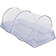 THE WHITE SHOP Portable Mosquito Net Foldable Pop-Up Travel Mosquito Net for Bed Free Installation-Suitable for Adults Bedroom, Camping, nap, Patio Side Zipper (Size : A)