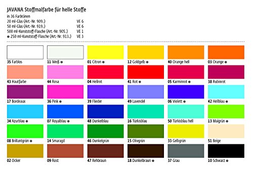 JAVANA 91310 – Textil Sunny Stoffmalfarbe, 250 ml Flasche, schwarz - 2