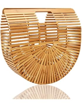 Beauty YaYa Womens Bamboo Handbag Handmade Large Tote Bag Beach Bag Shopping Bag