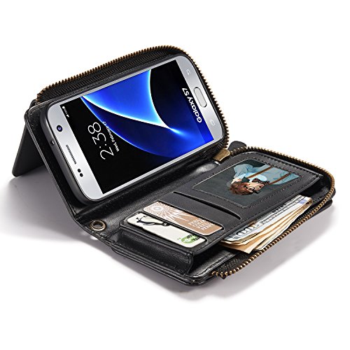 Galaxy S7 H  lle  Lively Life PU Leder Wallet H  lle Multifunktions Rei  verschluss Schutzh  lle Flip Case Cover mit Kartenf  cher Card Slot Geldb  rs