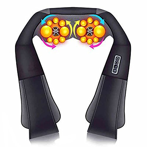 Preisvergleich Produktbild GWJ Nackenmassagegerät Elektrisches Massagegerät Für Nacken,Nackenmassagegerät Für Zuhause, Büro Und Auto Mit Autoadapter ,Elektrisch Massager Mit 3 Einstellbaren Geschwindigkeiten Muskel Schmerzlinderung Zu Hause Büro Und Auto