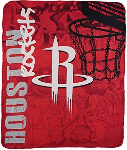 Houston Rockets Fleece Throw Blanket, Hardcourt Design
