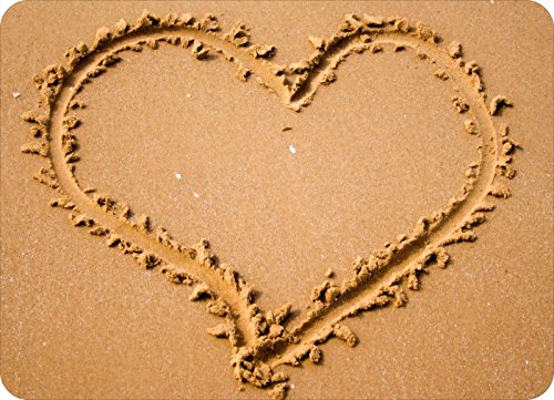 Mauspad, Motiv: Herz im Strand