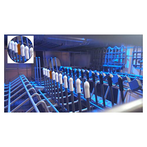 Preisvergleich Produktbild Universelle Abdeckungskappen für Spülmaschinengestelle Spülmaschinenkappen (200, Weiß) Spülmaschine - Schutzkappen Stäbe Rostschutz Reparatur Set