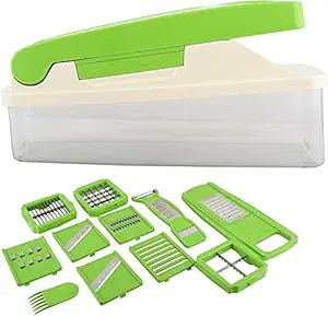 Apex Rupa Nest 14 In 1 Vegetable and Fruits Cutter, Slicer, Dicer Grater and Chopper, Peeler (Multicolour, NA)