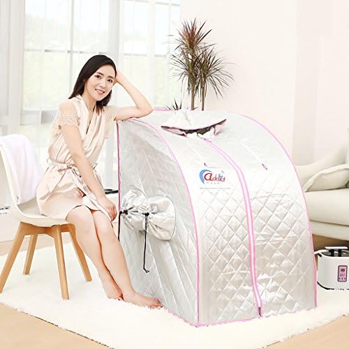 Ali Khan steam box household steam sauna box Khan fumigation machine folding removable and washable ( Color : Silver )