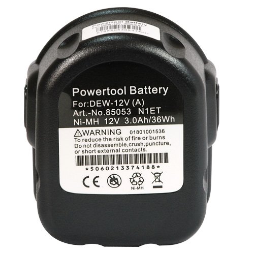 Werkzeugakku Akku 12V 3.0Ah 3000mAh Ni-MH für Dewalt Akkuschrauber Schlagbohrer ersetzt DW930K DW940K DW940K2 DW953 DW953K DW953K2 DW953KF2 DW953KS2 DW953KV2 DW953RFK2 DW965 DW965K DW965K2 DW968K2 DW970 DW971K2 DW972 DW972B DW972K DW972QK2 DW972K2 DW972KQ2 DW972KS2 DW972RLK2 DW974K DW974K2 DW974KQ DW975 DW975B DW975K DW976K DW977 DW977B DW977K DW979 DW979K DW979K2 DW979K2BR DW980 DW980K2 DW981 DW981KD2 DW981KF2 DW981KQ - 7