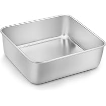 TeamFar Edelstahl Backformen Set – 2 Pfannen Mit Deckel, 26,7x20,3x5,1 Cm, Für Lasagne & Brownies