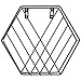 Produktbild Nicetruc Wand befestigter Hexagon Regal Metall Eisen Craft Ornament Hanging Storage Rack für Pflanzen Magazine Book Organizer Home Office Dekoration Schwarz anzeigen