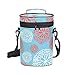 Produktbild Malpela Wein-Tragetasche mit Blüten-Chrysanthemen-Motiv, für 2 Flaschen, ideal für Reisen, Veranstaltungen, Strand, Pool, Picknick
