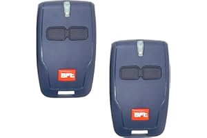 WENJION Lot de 2 télécommandes 433 MHz pour ouvre-porte BFT Mitto 2, porte-clés de porte de garage à 2 canaux avec porte-clés, compatible avec système de portail électrique MITTO B RCB02 12 V