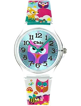 Teenie Chic Kinder Uhr uc031–Armbanduhr Damen, Armband Kunststoff Mehrfarbig