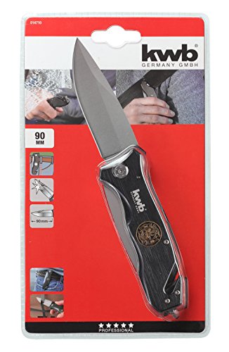 KWB Emergency Taschenmesser 014710 (90mm Klinge, mit Gurtschneider und Glasbrecher), 1 Stück, - 5